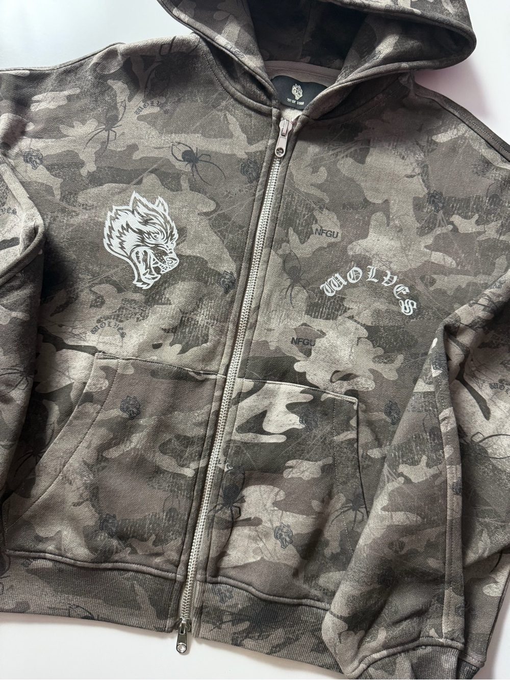 Darc Sport Wolf Chopper Double Zip Hoodie, Size XL - Picture 5 of 6